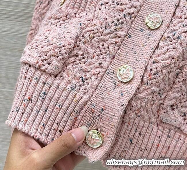 Trendy Design Chanel Cashmere Blend Knit Cardigan 0620 Pink 2025