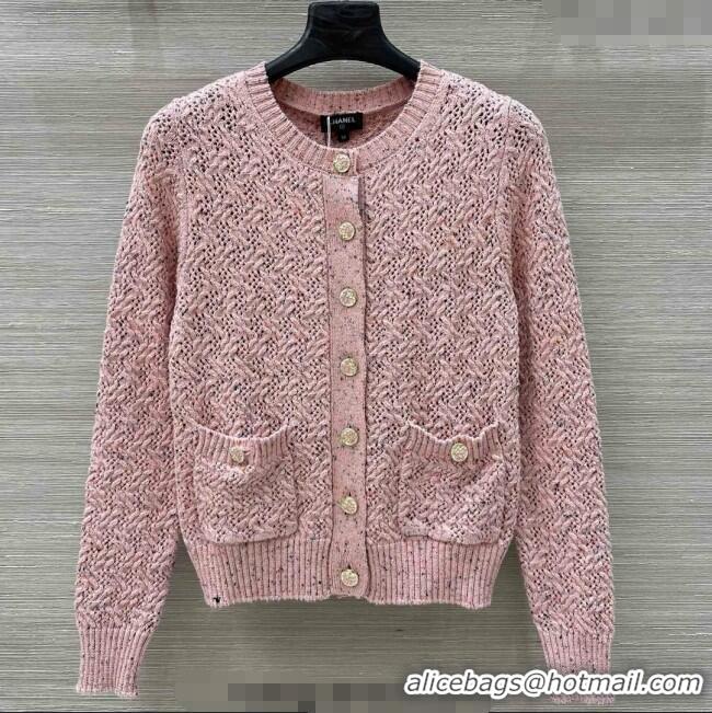 Trendy Design Chanel Cashmere Blend Knit Cardigan 0620 Pink 2025