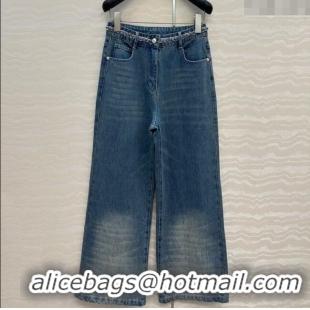 Affordable Price Chanel Denim Jeans with Chain Charm 0620 Blue 2025