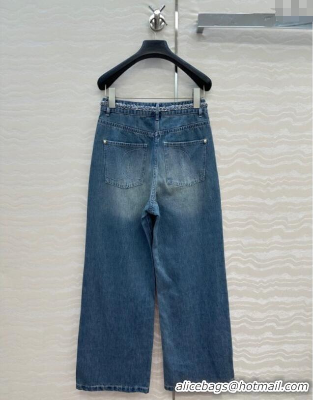 Affordable Price Chanel Denim Jeans with Chain Charm 0620 Blue 2025