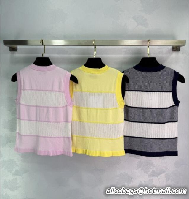 Traditional Discount Chanel Wool Blend Vest 0619 Pink 2025