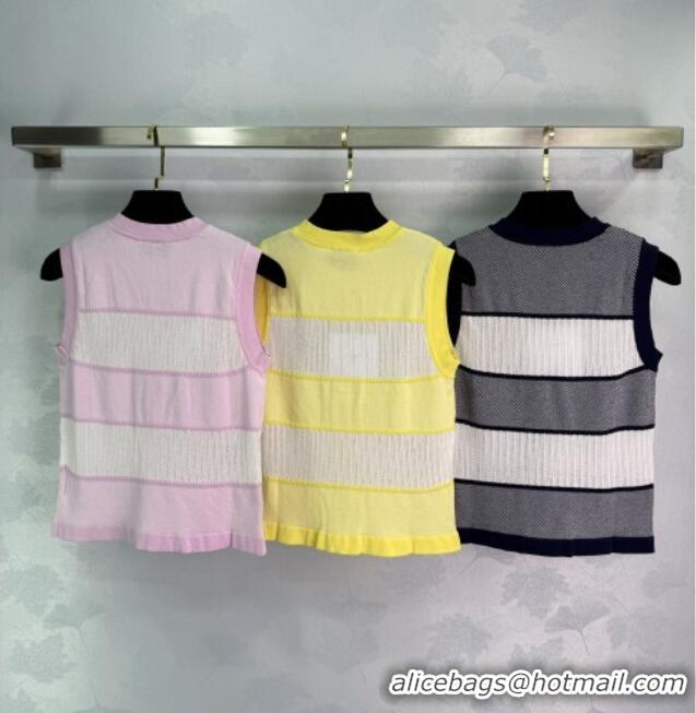 Big Discount Chanel Wool Blend Vest 0619 Yellow 2025