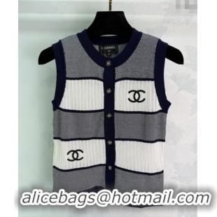 Good Quality Chanel Wool Blend Vest 0619 Black 2025
