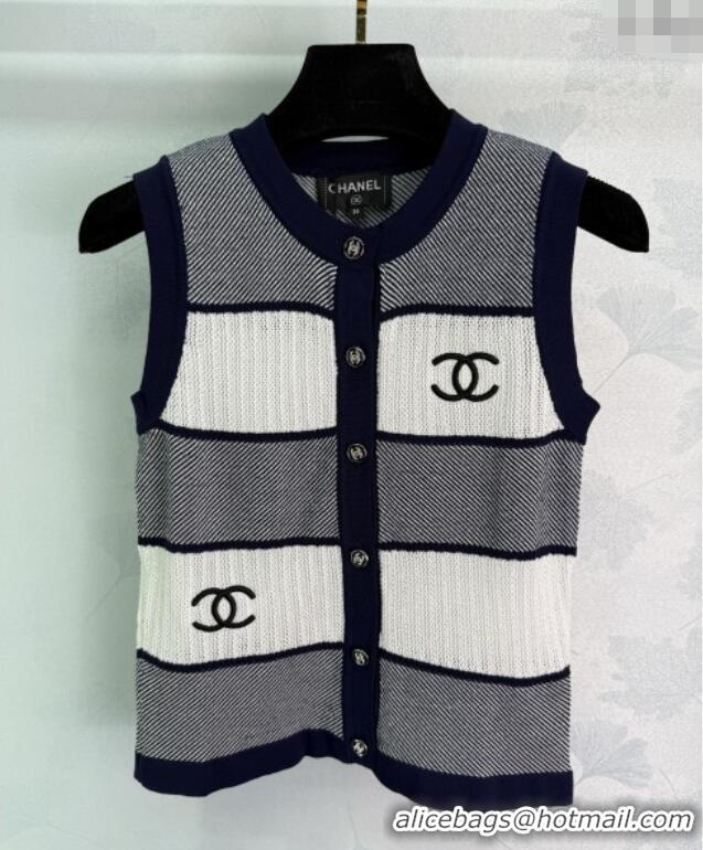 Good Quality Chanel Wool Blend Vest 0619 Black 2025