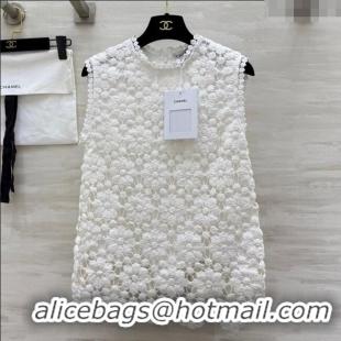 Most Popular Chanel Crochet Vest 0704 White 2025