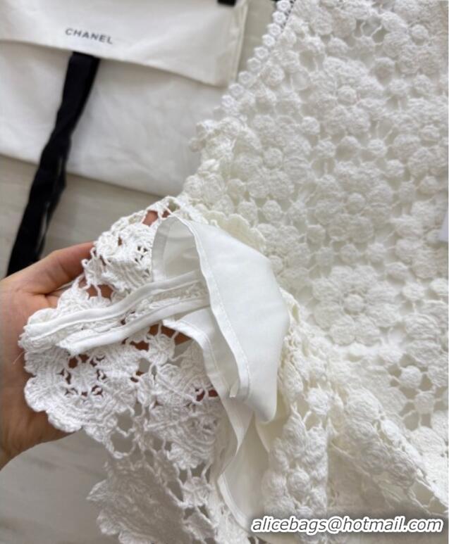 Most Popular Chanel Crochet Vest 0704 White 2025