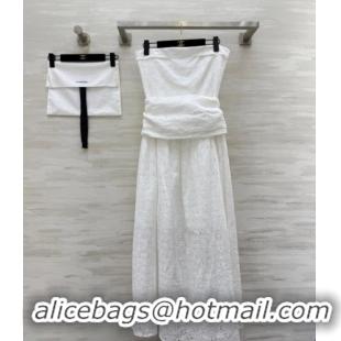 Buy Discount Chanel Blossom Dress with Bow 0704 White 2025