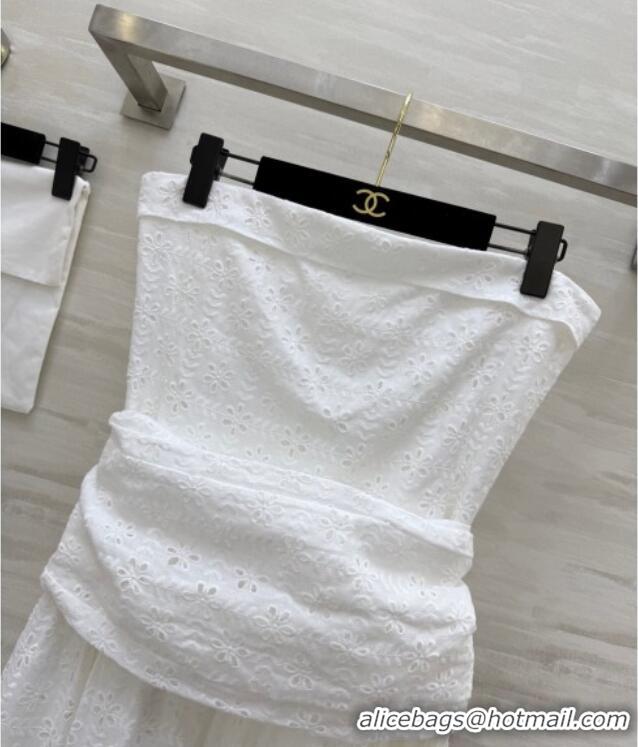 Buy Discount Chanel Blossom Dress with Bow 0704 White 2025