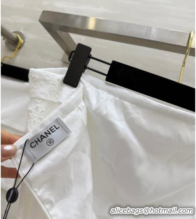 Buy Discount Chanel Blossom Dress with Bow 0704 White 2025