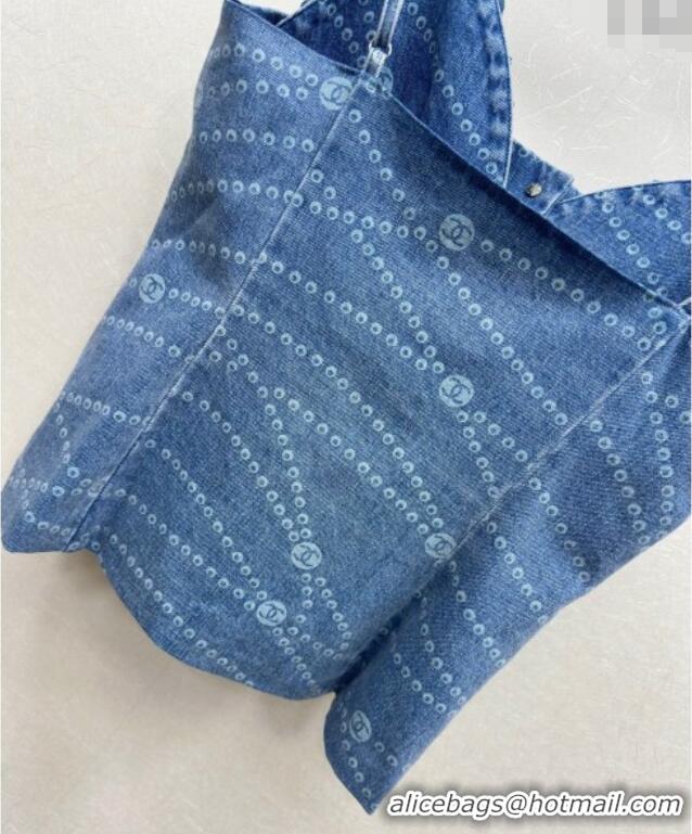 Most Popular Chanel Denim Vest with Blossom 0704 Blue 2025