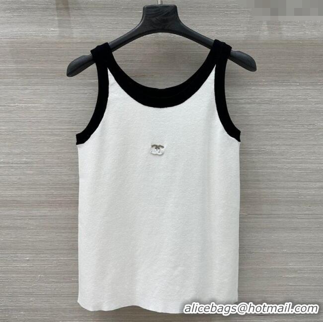 Good Product Chanel Tencel and Wool Vest 0704 White 2025