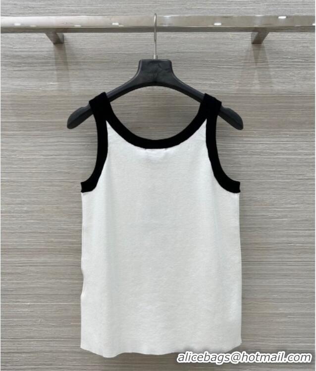Good Product Chanel Tencel and Wool Vest 0704 White 2025