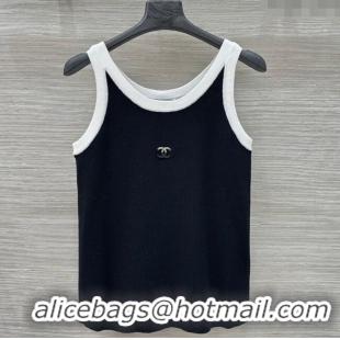 Good Price Chanel Tencel and Wool Vest 0704 Black 2025
