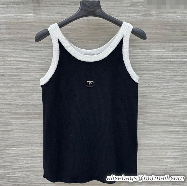 Good Price Chanel Tencel and Wool Vest 0704 Black 2025