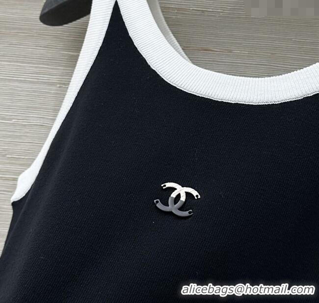 Good Price Chanel Tencel and Wool Vest 0704 Black 2025