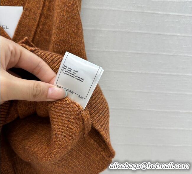 Most Popular Chanel Wool Knit Vest with Buckle 0704 Yellow/Brown 2025