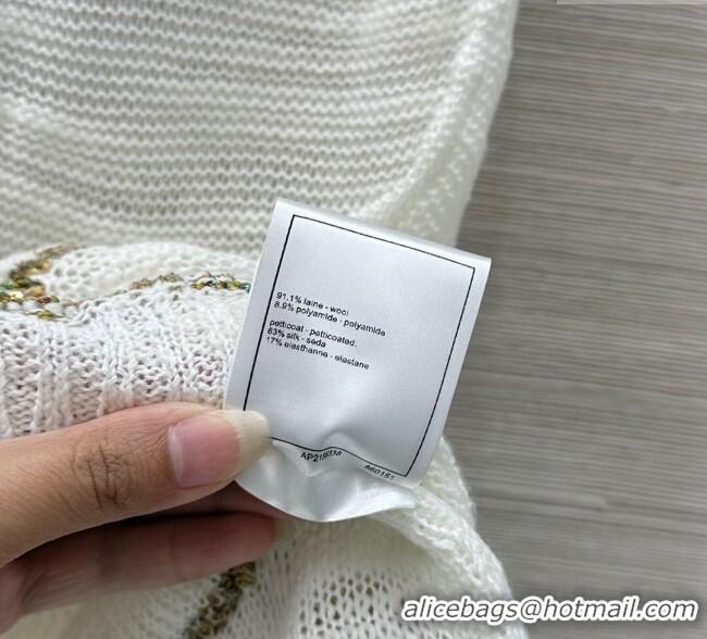 Buy Cheap Chanel Wool Knit Vest with Chain 0704 White 2025