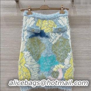 Well Crafted Chanel Wool Blend Knit Skirt C0716 2025