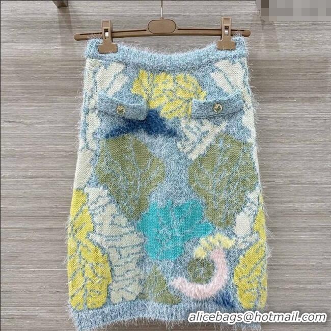 Well Crafted Chanel Wool Blend Knit Skirt C0716 2025