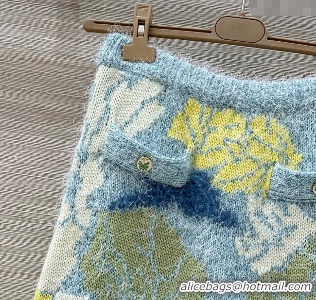 Well Crafted Chanel Wool Blend Knit Skirt C0716 2025
