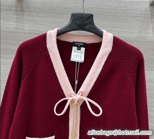 Best Price Chanel Cashmere Knit Cardigan 0716 Red 2025