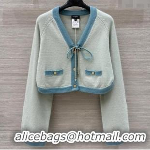 Good Product Chanel Cashmere Knit Cardigan 0716 Green 2025