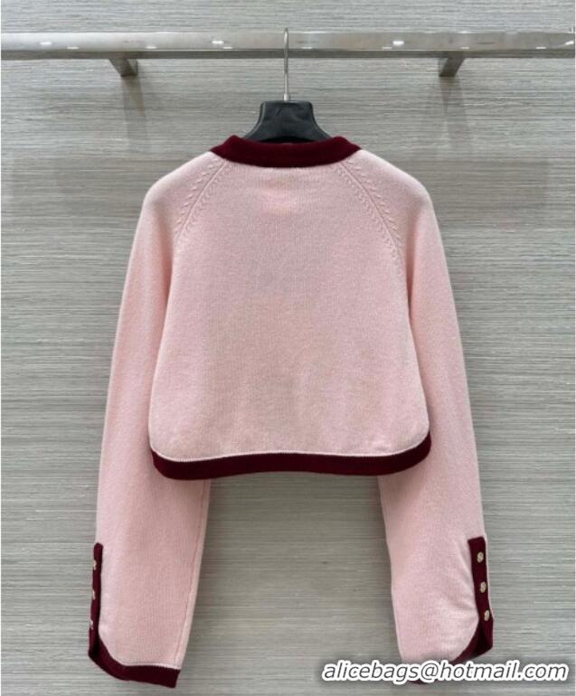 ​Affordable Price Chanel Cashmere Knit Cardigan 0716 Pink 2025