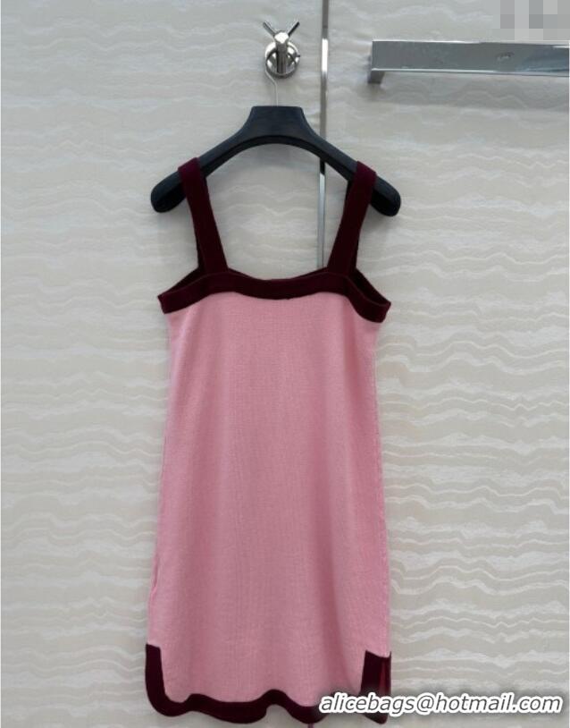 Luxury Cheap Chanel Cashmere Knit Dress 0716 Pink 2025