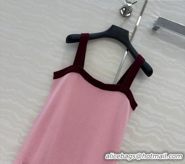 Luxury Cheap Chanel Cashmere Knit Dress 0716 Pink 2025