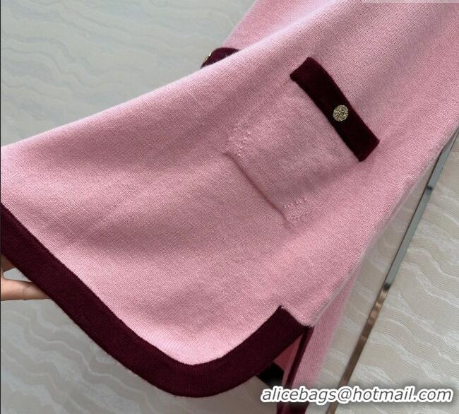 Luxury Cheap Chanel Cashmere Knit Dress 0716 Pink 2025
