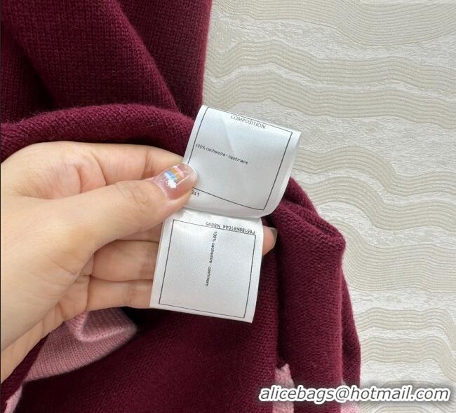 Trendy Design Chanel Cashmere Knit Dress 0716 Dark Burgundy 2025