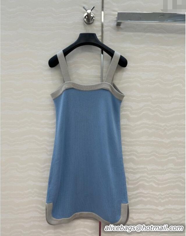 Well Crafted Chanel Cashmere Knit Dress 0716 Blue 2025