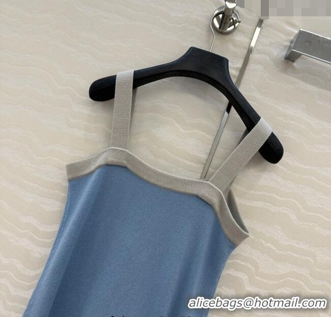 Well Crafted Chanel Cashmere Knit Dress 0716 Blue 2025