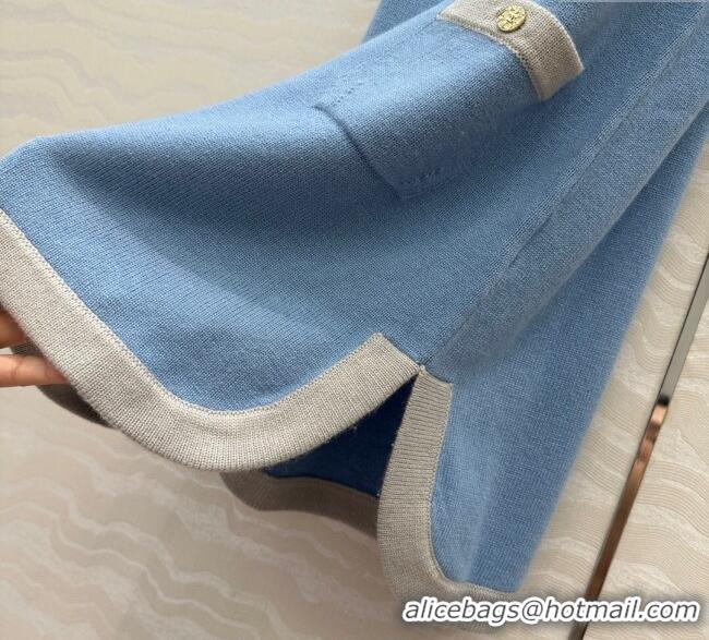 Well Crafted Chanel Cashmere Knit Dress 0716 Blue 2025