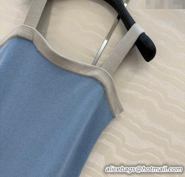 Well Crafted Chanel Cashmere Knit Dress 0716 Blue 2025