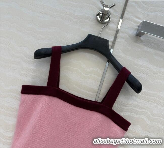 Famous Brand Chanel Cashmere Knit Vest 071602 Pink 2025