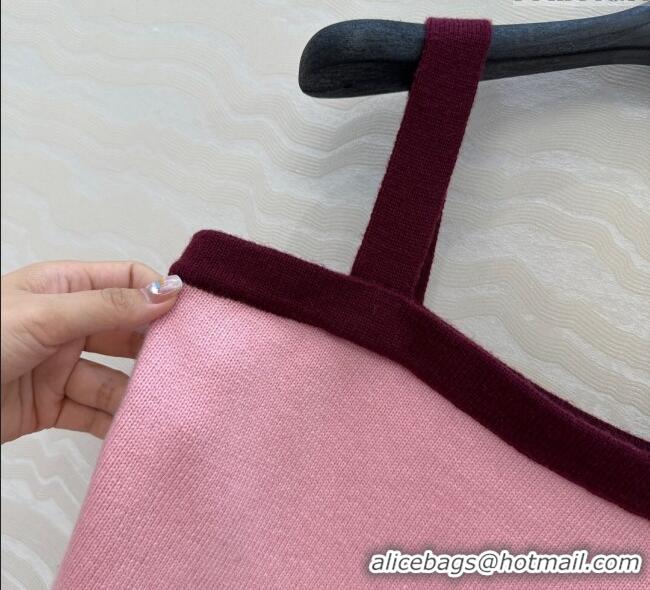 Famous Brand Chanel Cashmere Knit Vest 071602 Pink 2025