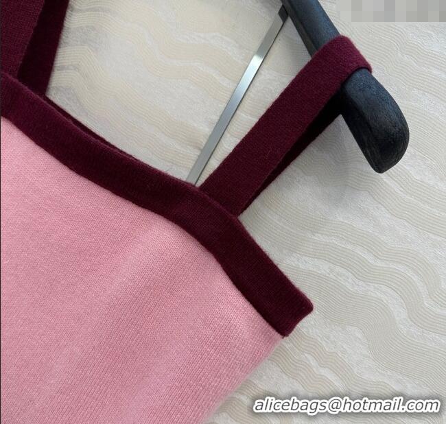 Famous Brand Chanel Cashmere Knit Vest 071602 Pink 2025