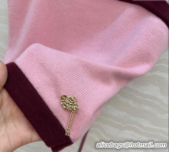 Famous Brand Chanel Cashmere Knit Vest 071602 Pink 2025