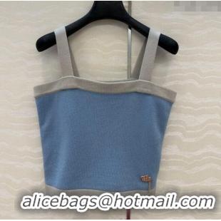 ​Best Product Chanel Cashmere Knit Vest 071602 Blue 2025