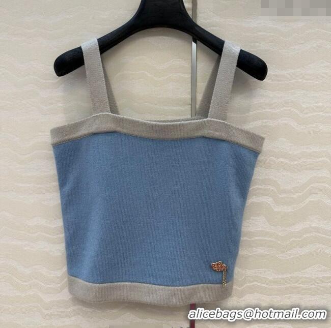 ​Best Product Chanel Cashmere Knit Vest 071602 Blue 2025