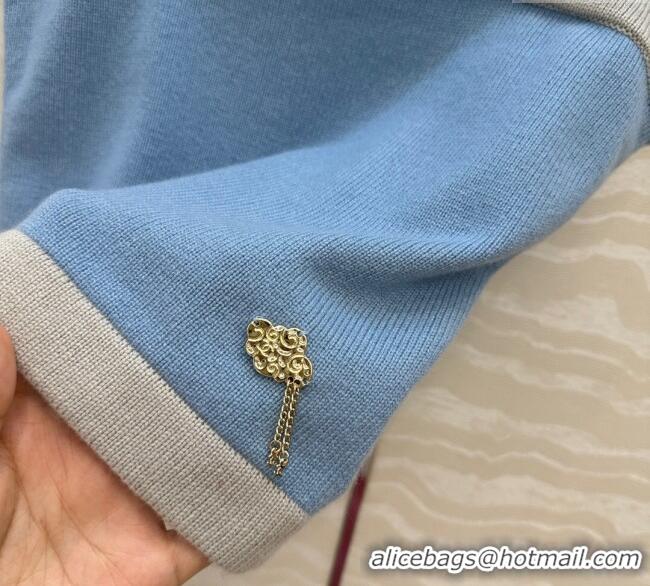 ​Best Product Chanel Cashmere Knit Vest 071602 Blue 2025
