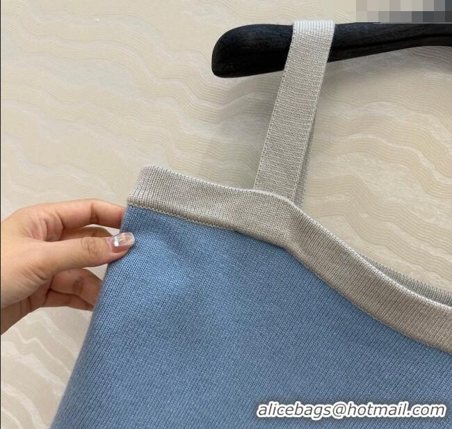 ​Best Product Chanel Cashmere Knit Vest 071602 Blue 2025