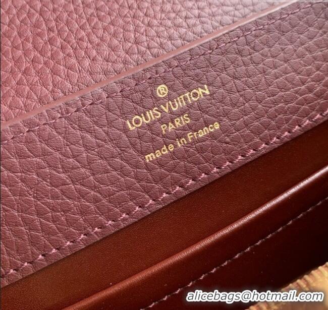 Top Quality Louis Vuitton Capucines BB Bag in Taurillon Leather M25893 Burgundy 2025