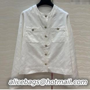 Good Product Chanel CC Allover Jacket 0717 White 2025
