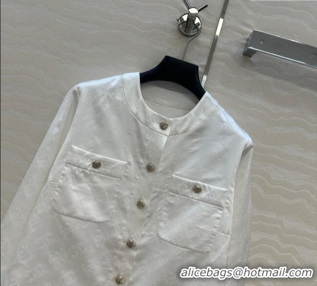 Good Product Chanel CC Allover Jacket 0717 White 2025