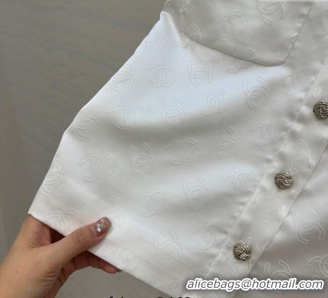 Good Product Chanel CC Allover Jacket 0717 White 2025