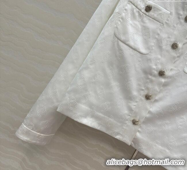 Good Product Chanel CC Allover Jacket 0717 White 2025