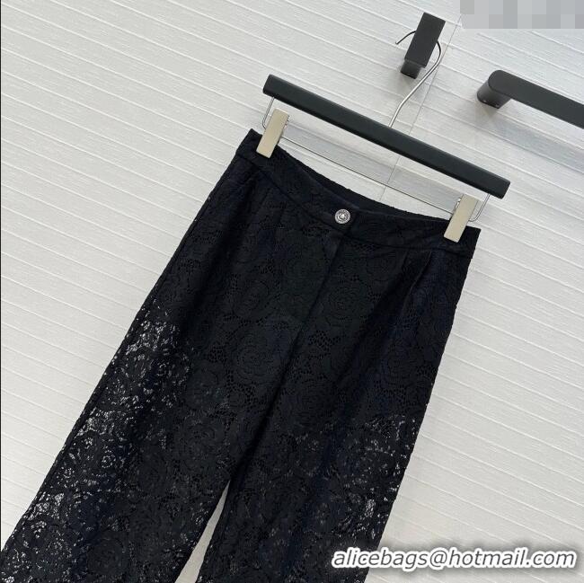 Top Quality Chanel Lace Pants 0717 Black 2025
