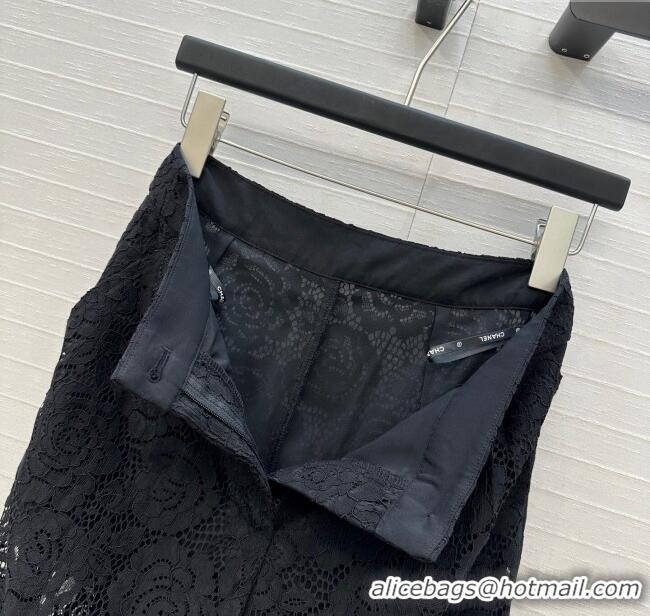 Top Quality Chanel Lace Pants 0717 Black 2025